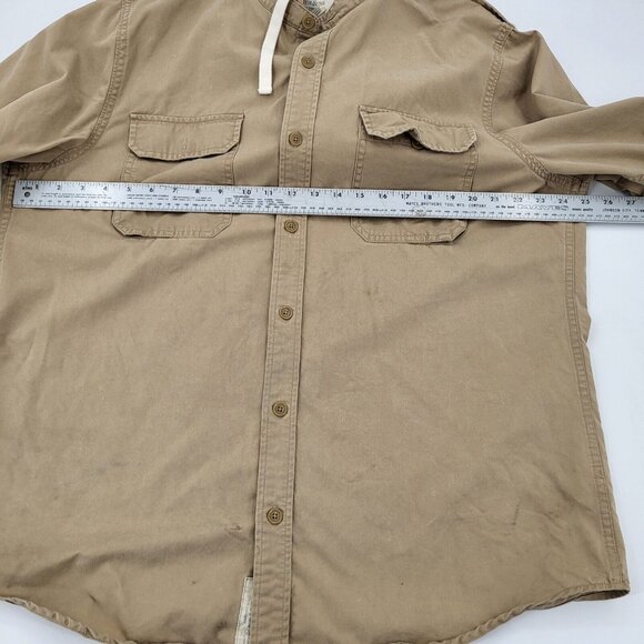 DENIM & SUPPLY RALPH LAUREN Shirt Jacket Mens XXL Tan With Hoodie - Picture 8 of 11